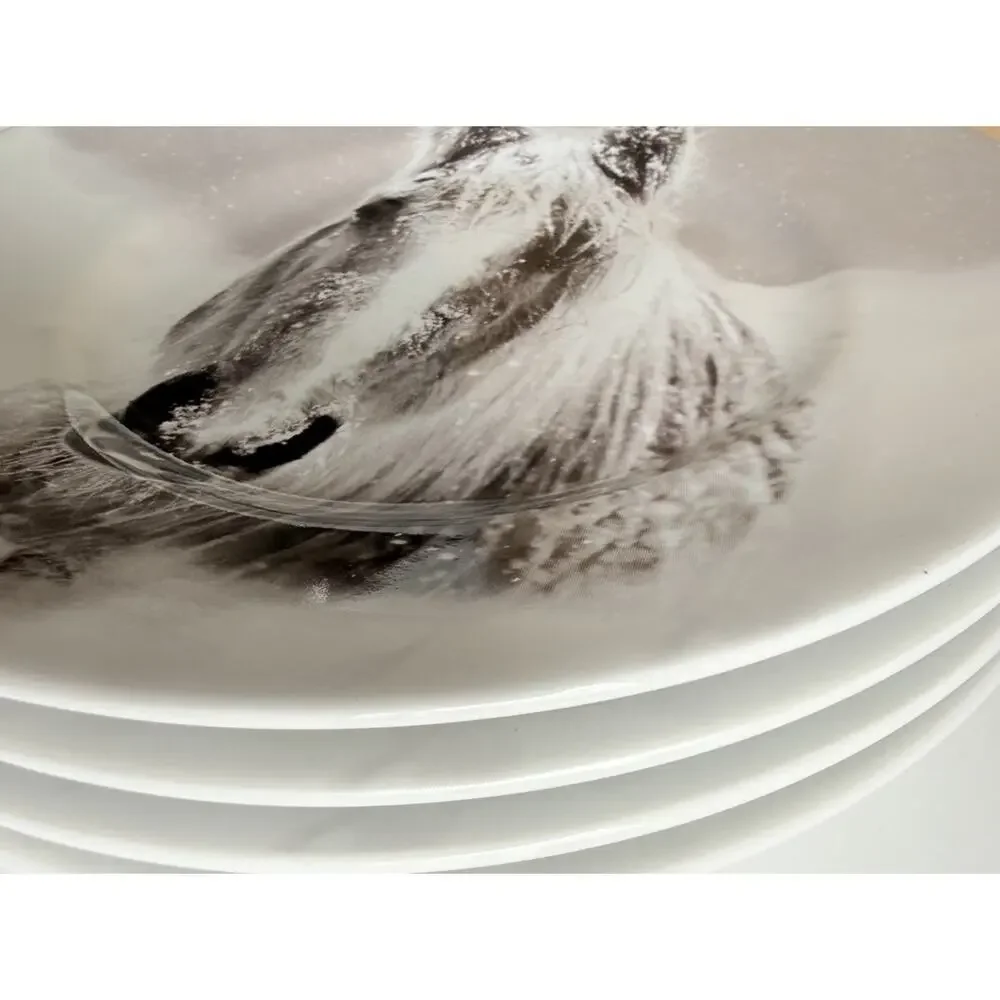 Pier 1 Snow Forest Accent Salad Dessert Plate 8.5/8” Equestrian Set Of 4